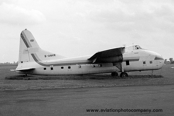 British Air Ferries Bristol 170 G-ANVR stored at Baginton (1972)
