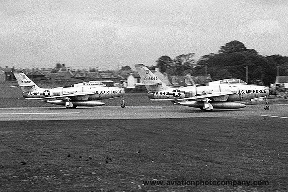 USAF Republic F-84Fs 51-9542 and 52-6404 (1963)