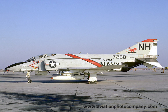 US Navy VF-114 McDonnell F-4J Phantom 157260/NH-206 (1971)