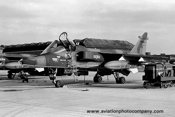 RAF 17 Squadron Sepecat Jaguar GR.1 XX966 at RAF Lossiemouth (1976)