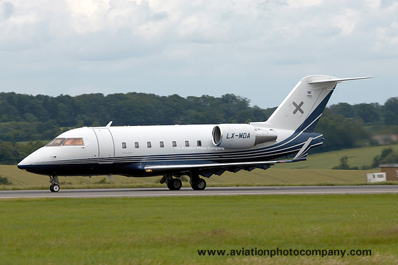 Canadair CL-604 LX-MDA at Luton (2012)