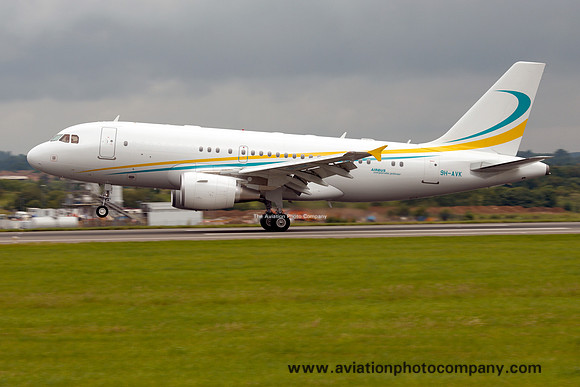 Airbus A319CJ 9H-ACK at Luton (2012)