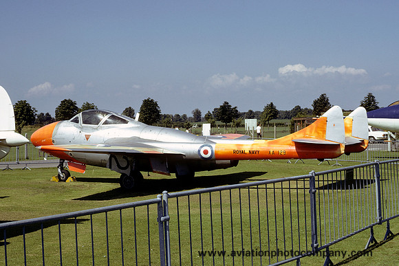 Royal Navy De Havilland Sea Vampire T.22 XA129 at the Fleet Air Arm Museum (1973)