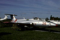 Soviet Air Force Aero L-29 26 red displayed at Skulte (2003)