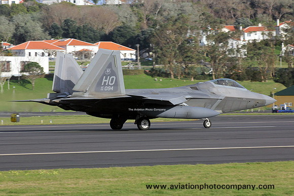 USAF 49th Fighter Wing Lockheed F-22A 05-4094/HO at Lajes (2013)