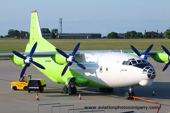 Antonov An-12 UR-KDM at East Midlands (2015)