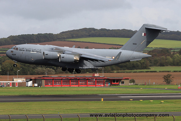 Qatar Emiri Air Force McDonnell Douglas C-17A Globemaster MAN at Prestwick (2023)