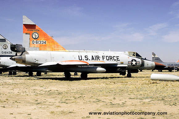 USAF Michigan ANG 179 FIS Convair F-102A 56-1334 at MASDC Davis Monthan (1974)