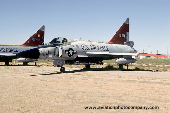 USAF 57 FIS Convair F-102A 56-1319 at MASDC Davis Monthan (1977)