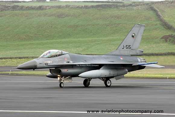 Dutch Air Force 323 Squadron GD F-16AM J-515 at Lajes (2013)