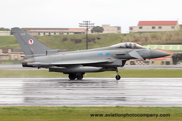 RAF 6 Squadron BAE Typhoon FGR.4 ZK438 at Lajes (2025)
