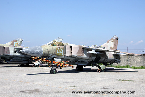 Ukranian Air Force Mikoyan MiG-23 44 blue stored at Odessa (2011)