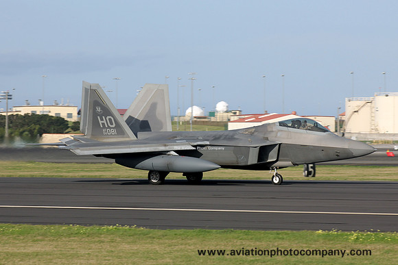 USAF 49 FW Lockheed F-22A 04-4081/HO at Lajes (2013)
