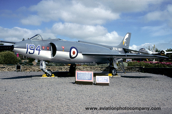 Royal Navy Supermarine Scimitar F.1 XD332 at the Torbay Museum (1990)