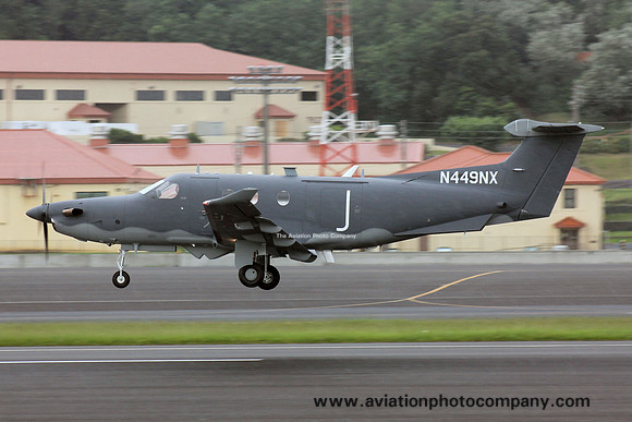Afghan Air Force Pilatus PC-12NG N449NX at Lajes (2015)