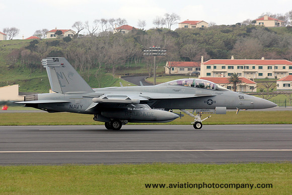 US Navy VAQ-138 Boeing EA-18G Growler 166896/NL-511 at Lajes (2013)