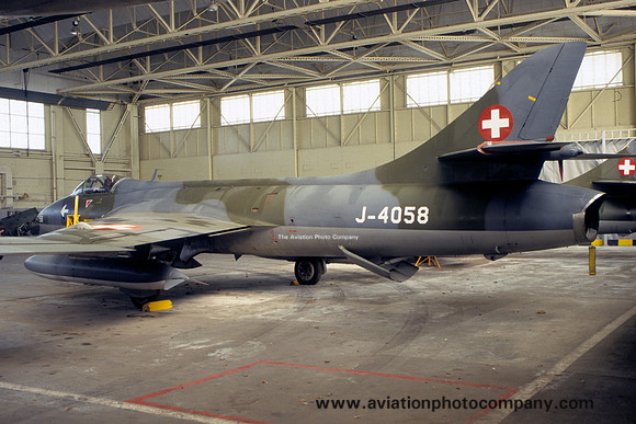 Ex Swiss Air Force Hawker Hunter F.58 J-4058/G-BWFS at Scampton (2000)