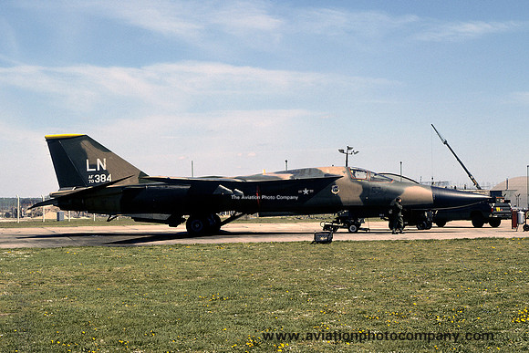 USAF 48 TFW 493 TFS GD F-111F 70-2384/LN at RAF Lakenheath (1979)
