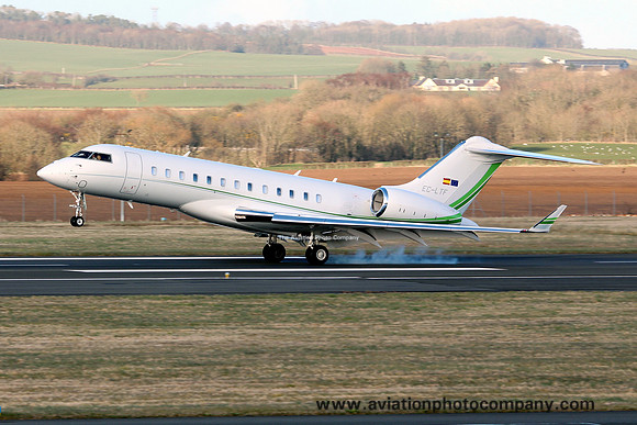 TAG Aviation Espana SL Bombardier Global 6000 EC-LTF at Prestwick (2013)