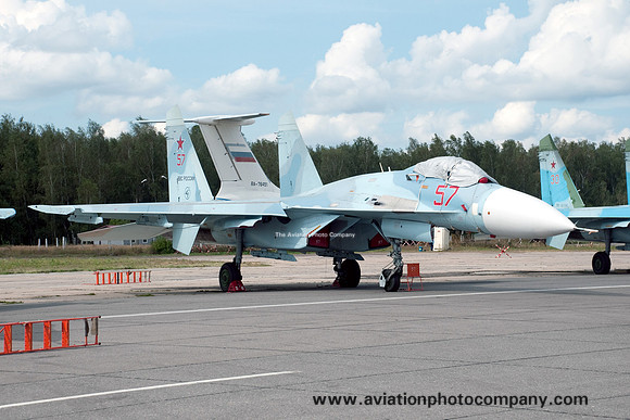 Russian Air Force Sukhoi Su-27 57 red at Chakalovsky (2012)