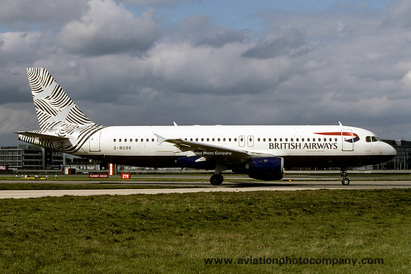 British Airways Airbus A320-200 G-BUSK with World Tail (1998)
