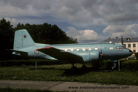 Soviet Air Force Ilyushin Il-14T 15 red displayed at Ivanovo (2003)