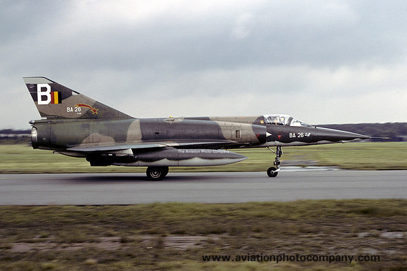 Belgian Air Force 2 Wing 2 Sml Dassault Mirage 5BA BA-26/B (1980)
