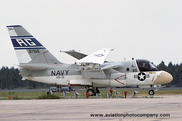 US Navy VS-31 Lockheed S-3A Viking 159765/AG-65 at NAS Atlanta (1976)