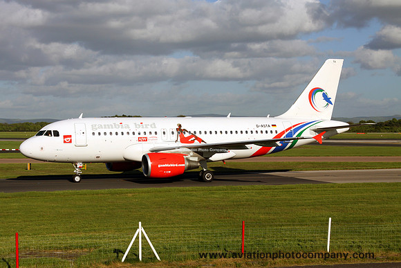 Gambia Bird Airbus A319-100 D-ASTA at Manchester (2013)