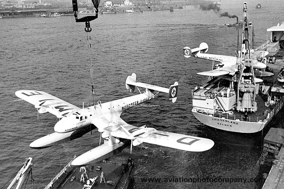 Lufthansa Blohm and Voss Ha139V1 D-AMIE on a crane