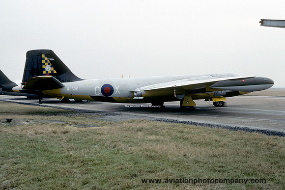 RAF 100 Squadorn English Electric Canberra TT.18 WJ636 stored at RAF Wyton (1992)