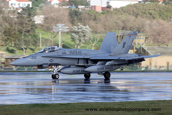 USMC VMFA-115 McDonnell Douglas F/A-18A 163158/VE212 at Lajes (2013)