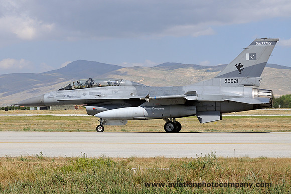 Pakistani Air Force 9 Squadron GD F-16B 92621 at Anatolian Eagle (2015)