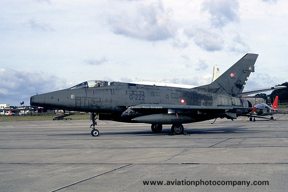 Danish Air Force Esk 727 North American F-100D Super Sabre G-222 (1974)