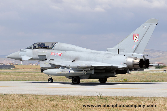 RAF 29 Squadron BAE Typhoon T.3 ZJ805/BD at Anatolian Eagle (2015)