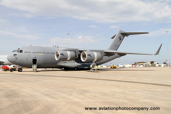 RAAF 36 Squadron McDonnnell Douglas C-17A A41-211 at the Avalon Airshow (2013)