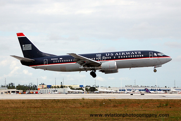 US Airways Boeing 737-400 N423US at Miami IAP (2008)