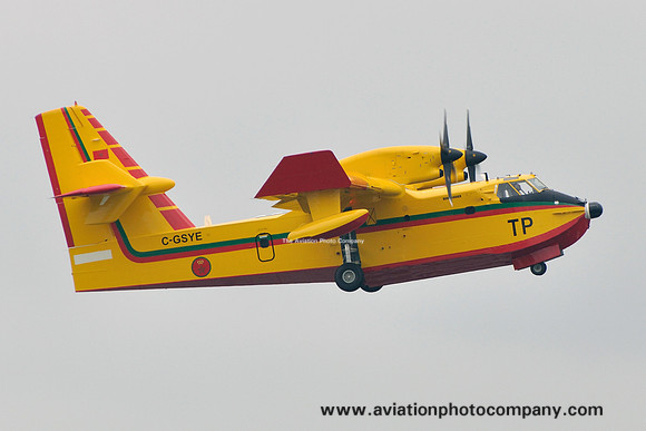 Moroccan Air Force Canadair CL-415 C-GSYE/TP on delivery through Manchester (2013)