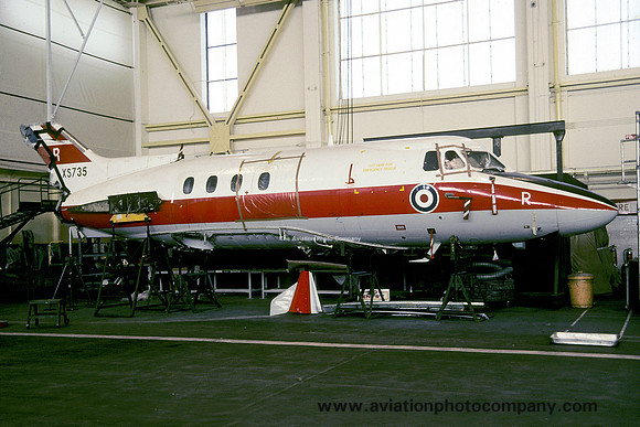 RAF Hawker Siddeley HS125 Dominie T.1 XS735 fuselage at RAF Cranwell (1998)