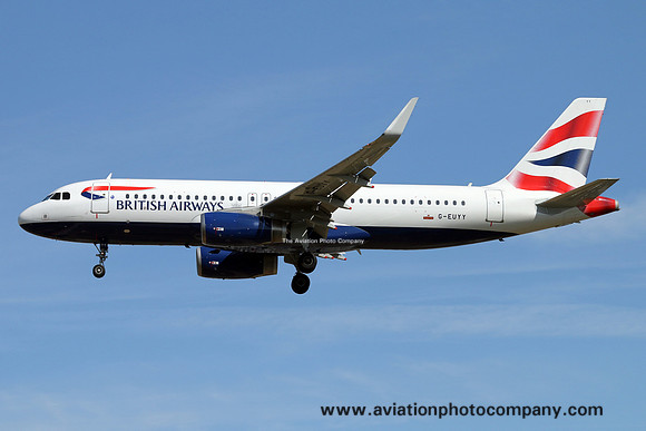 British Airways Airbus A320-200 G-EUYY at London Heathrow (2015)
