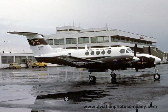 US Army 207 Avn Co Beech C-12A 78-23128 at Newcastle Woolsington (1979)