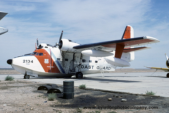 US Coast Guard Miami Grumman HU-16E Albatross CG2134 at Mojave (1976)