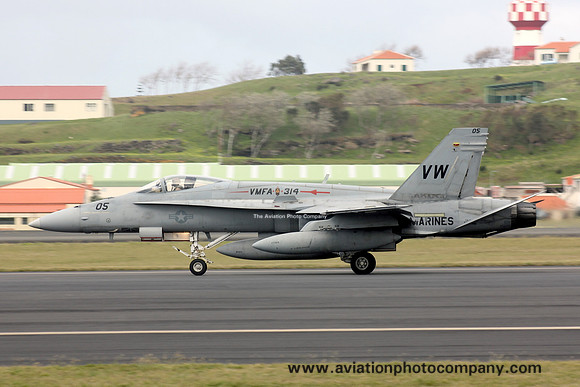 USMC VMFA-314 McDonnell Douglas F/A-18A 163146/VW05 at Lajes (2013)
