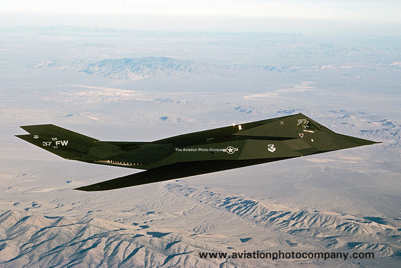 USAF 37 TFW Lockheed F-117A Nighthawk "813" Air to Air (1991)