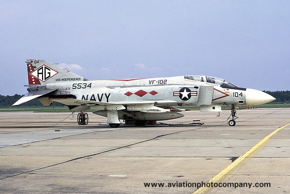 US Navy VF-102 McDonnell F-4J Phantom 155534/AG-104 (1974)