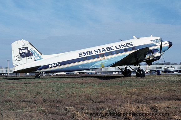 SMB Stage Lines Douglas C-47 Dakota N41447 at Atlanta (1978)