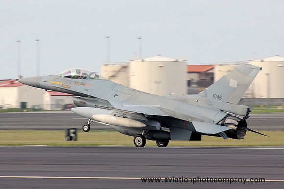 Greek Air Force Lockheed F-16C 1045 on delivery through Lajes (2013)