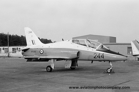 RAF 4 FTS Hawker Siddeley Hawk T.1 XX244 at RAF Lossiemouth (1979)