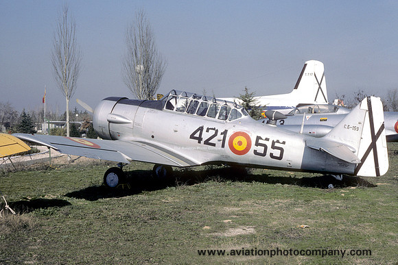 Spanish Air Force North American T-6G Texan C6-159/421-55 at the Spanish Air Force Museum (1987)