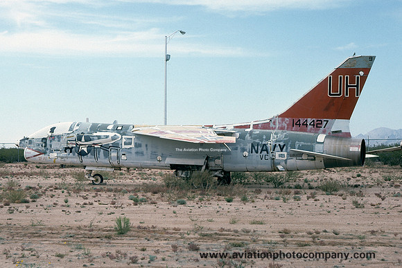 US Navy VC-7 Chance F-8C Crusader 144427 at the Pima County Museum (1975)